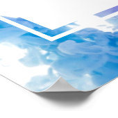 ブルーピンクの煙ツインベビー男女表明投票 ポスター (角)