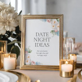 ブルーピンクの花ブライダルシャワー数キス ポスター