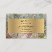 ブルーピンクの金ゴールド質感マーブル名刺 名刺 (裏面)