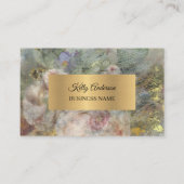 ブルーピンクの金ゴールド質感マーブル名刺 名刺 (正面)