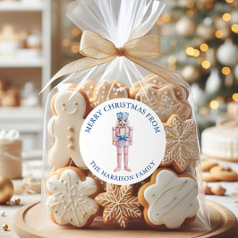 ブルーピンクの陳腐なトイレナツクラッカークリスマス ラウンドシール