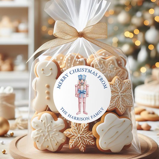 ブルーピンクの陳腐なトイレナツクラッカークリスマス ラウンドシール