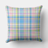 ブルーピンクイエローウィットマ名門私立校風のドラス クッション (裏面)