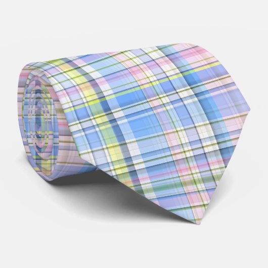 ブルーピンクイエローウィットマ名門私立校風のドラス ネクタイ (ロール)