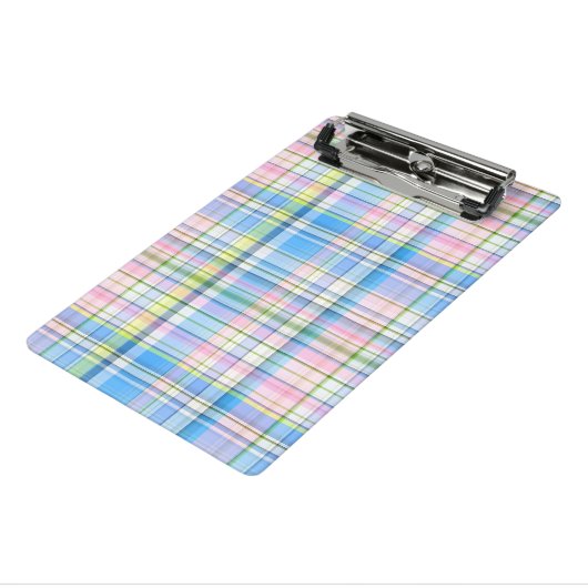 ブルーピンクイエローウィットマ名門私立校風のドラス ミニクリップボード (アングル3)