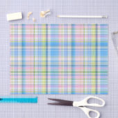 ブルーピンクイエローウィットマ名門私立校風のドラス 薄葉紙 (クラフト)