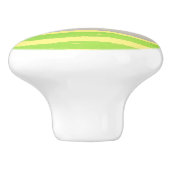 ブルーピンクイエローオレンジ緑ストライプ色 セラミックノブ (側面)