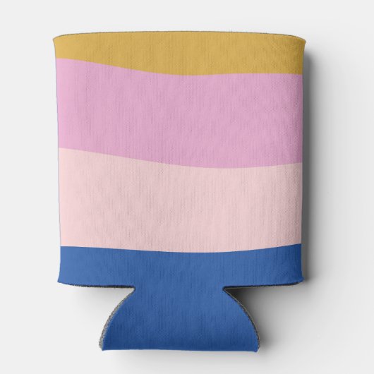 ブルーピンクイエローキュートよくはしゃぐカスタムブライダルシャワー 缶クーラー (裏面)