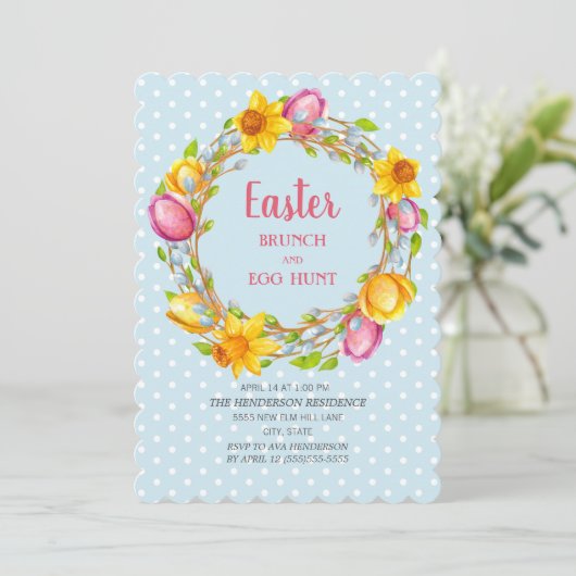 ブルーピンクイエローフローライースターブランチ卵狩り 招待状 (スタンド正面)