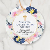 ブルーピンクイエローフローラ第一聖餐式 フェイバータグ (正面)