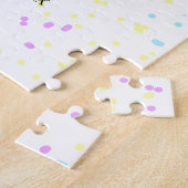 ブルーピンクイエロー水玉模様30周年記念 ジグソーパズル (側面)