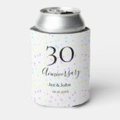 ブルーピンクイエロー水玉模様30周年記念 缶クーラー (缶裏面)