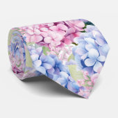 ブルーピンクエレガントアジサイ ネクタイ (ロール)