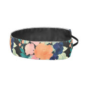 ブルーピンクエレガントオレンジ色の花ブラックフローラ アスレチックヘッドバンド (右)