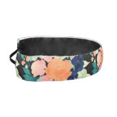 ブルーピンクエレガントオレンジ色の花ブラックフローラ アスレチックヘッドバンド (左)