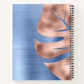 ブルーピンクエレガントモノグラム ノートブック (裏面)