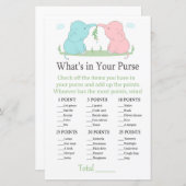 ブルーピンクエレファントあなたの財布ゲームの中に何がある (正面/裏面)