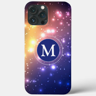 ブルーピンクガーリーイエローグロースパークリモノグラム iPhone 13 PRO MAXケース