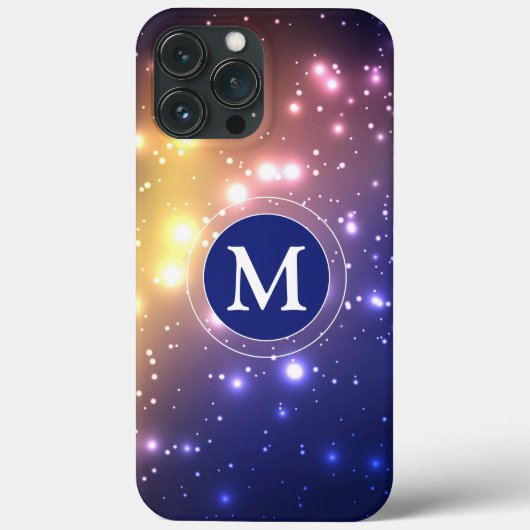 ブルーピンクガーリーイエローグロースパークリモノグラム Case-Mate iPhoneケース (裏面)