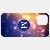 ブルーピンクガーリーイエローグロースパークリモノグラム Case-Mate iPhoneケース (裏面 (横))