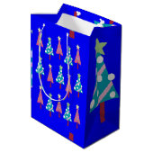 ブルーピンククリスマスツリー抱き枕 ミディアムペーパーバッグ (裏面アングル)