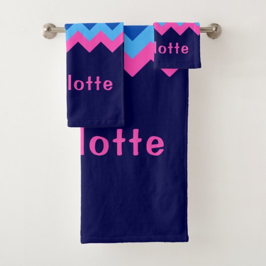 ブルーピンククールシボロンモノグラムバスタオルセット バスタオルセット (インサイチュ)