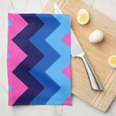 ブルーピンククールシボロン柄キッチンタオル キッチンタオル (四つ折り)