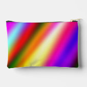 ブルーピンクグラデーションの水色抽象芸術パステル虹 アクセサリーポーチ (裏面)