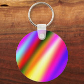 ブルーピンクグラデーションの水色抽象芸術パステル虹 キーホルダー (裏面)