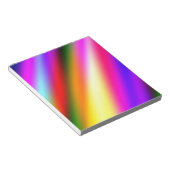 ブルーピンクグラデーションの水色抽象芸術パステル虹 ノートパッド (アングル)