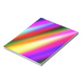 ブルーピンクグラデーションの水色抽象芸術パステル虹 ノートパッド (回転)