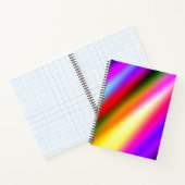 ブルーピンクグラデーションの水色抽象芸術パステル虹 ノートブック (内部)