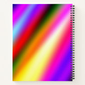 ブルーピンクグラデーションの水色抽象芸術パステル虹 ノートブック (裏面)