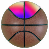 ブルーピンクグラデーションの水色抽象芸術パステル虹 バスケットボール (右)