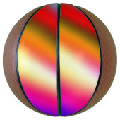 ブルーピンクグラデーションの水色抽象芸術パステル虹 バスケットボール (縦)