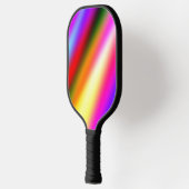 ブルーピンクグラデーションの水色抽象芸術パステル虹 ピックルボールラケット (左)