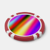 ブルーピンクグラデーションの水色抽象芸術パステル虹 ポーカーチップ (シングル)