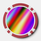 ブルーピンクグラデーションの水色抽象芸術パステル虹 ポーカーチップ (裏面)