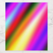 ブルーピンクグラデーションの水色抽象芸術パステル虹 ワインラベル (シングルラベル)