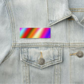 ブルーピンクグラデーションの水色抽象芸術パステル虹 名札 (インサイチュ)