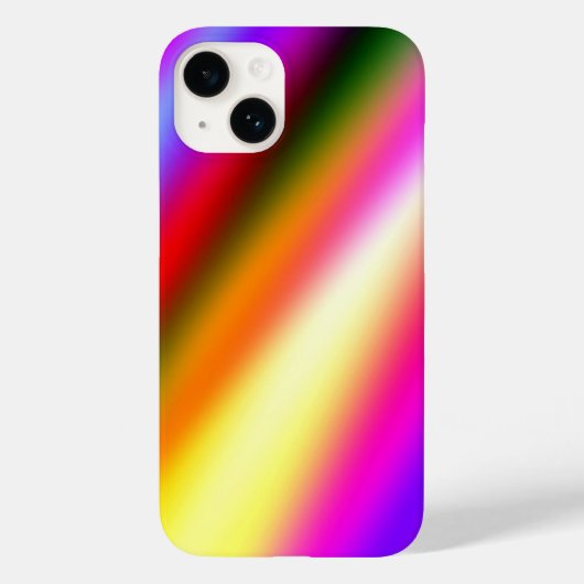 ブルーピンクグラデーションの水色抽象芸術パステル虹 Case-Mate iPhoneケース (裏面)