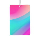 ブルーピンクグラデーションの水色抽象芸術パステル カーエアーフレッシュナー (裏面)