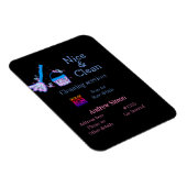 ブルーピンクグリッタークリーンモップ追加アドレスq r b マグネット (右側)