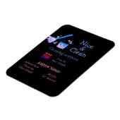 ブルーピンクグリッタークリーンモップ追加アドレスq r b マグネット (左側)