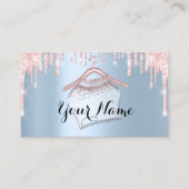 ブルーピンクグリッタークローゼットハンガーブティックVIP 名刺 (正面)