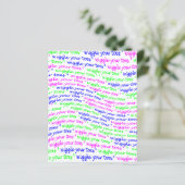 ブルーピンクグリーンあなたの足指スクラップブック紙 (スタンド正面)