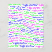 ブルーピンクグリーンあなたの足指スクラップブック紙 (正面)