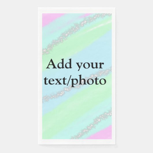 ブルーピンクグリーングリッタースパークルパステル名p (正面)