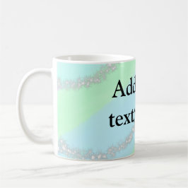 ブルーピンクグリーングリッタースパークルパステル名p コーヒーマグカップ