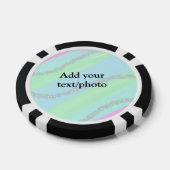ブルーピンクグリーングリッタースパークルパステル名p ポーカーチップ (シングル)
